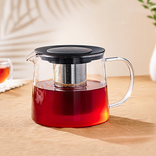 Tējkanna 1500 ml ar nerūsējošā tērauda filtru (borsilikāta stikls)