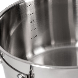 Stockpot ADELIE 20x11.5 cm / 3.5 LTR with glass lid (stainless steel)