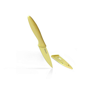 4" Paring knife CARAMELLA 10 cm with sheath (stainless steel) (72 pcs in displaybox)