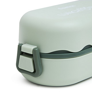 Two-tier lunch box 19x9x8.7 cm / 800 ml, green