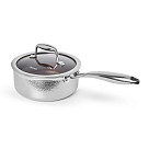 Kausiņš HERITAGE PRO 18x8 cm / 1,8 L ar stikla vāku (nerūsējošais tērauds ar pretpiedeguma pārklājumu)