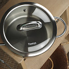 Stockpot BENJAMIN 24x14 cm / 6.3 LTR with glass lid (stainless steel)