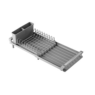 Dish drying rack 20x46.5 cm (stainless steel, plastic)