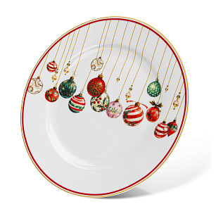Lėkštė CHRISTMAS BALLS 19 cm (porcelianas)