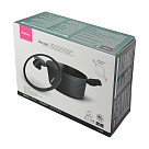 Stockpot BRILLIANT 28x13.5 cm / 7.1 LTR with detachable handles and glass lid (aluminum with non-stick coating)