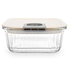 Container with plastic lid 20.4x15.3x7.3 cm / 1050 ML (borosilicate glass)