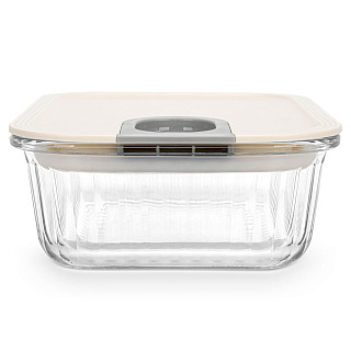 Container with plastic lid 20.4x15.3x7.3 cm / 1050 ML (borosilicate glass)