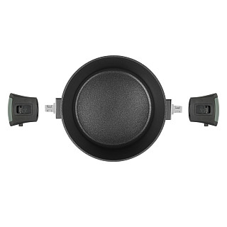 Puodas BRILLIANT 28x13,5cm /7,1 L su nuimamom rankenom ir stikliniu dangčiu [aliuminis su nelimpančia danga]