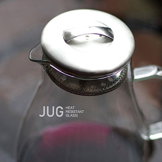 Jug 1800 ml with filter (borosilicate glass)