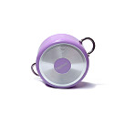 Mini cooking pot MINI CHEF 18x8 cm / 1,8 LTR with glass lid, color LILAC (aluminium with non-stick coating) (12 pcs per display box)