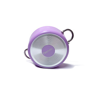 Mini cooking pot MINI CHEF 18x8 cm / 1,8 LTR with glass lid, color LILAC (aluminium with non-stick coating) (12 pcs per display box)