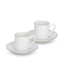 Cups with saucers 100 ml / 4 pcs Floree (porcelain)