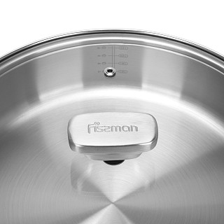 Shallow casserole PREMIUM ONE 26x6 cm / 2.7 LTR with glass lid (stainless steel)