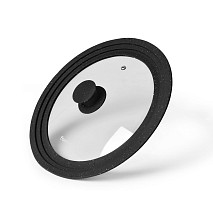 Крышка TRIPLEX 26/28/30см Многоразмерная, цвет Черный (стекло)