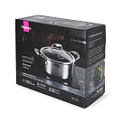 Katls HERITAGE PRO 24x11 cm / 4,7 L ar stikla vāku (nerūsējošais tērauds ar pretpiedeguma pārklājumu)