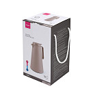 Thermal jug 1 l with glass flask, brown, art 19844