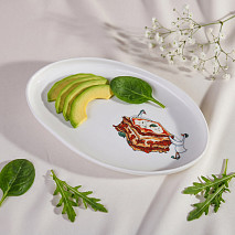 Ovāls šķīvis BON APPETIT 23x14 cm (porcelāns)