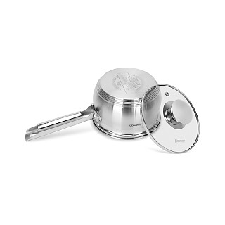 Saucepan FELINA 14x8,5 cm / 1,1 l with glass lid (stainless steel)