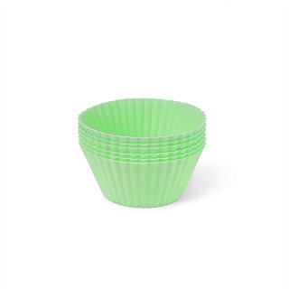 Set of 6 silicone cupcake molds 7x3.5 cm (40 sets per display box)