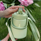 Double wall vacuum flask 800 ml green (stainless steel), art. 9863