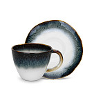 Tasīšu komplekts GALACTICA 230 ml x 2 gab. ar apakštasītēm (porcelāns)