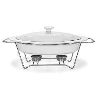 Oval chafing dish Parmigiano 36x25.7x6.1 cm / 1.9L (porcelain)
