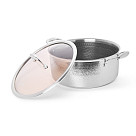 Katls HERITAGE PRO 28x12 cm / 7 L ar stikla vāku (nerūsējošais tērauds ar pretpiedeguma pārklājumu)
