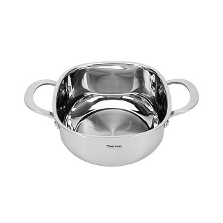 Puodas EXCLUSIVE PRO 20x10 cm / 3,0 l su stikliniu dangčiu (nerūdijantis plienas)