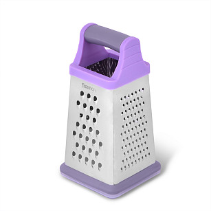 8" 4-sided grater with container (stainless steel)