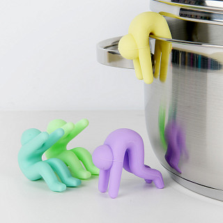 Spoon rest & pot lid lifter 5x4 cm (silicone) (24 pcs per PVC tube)