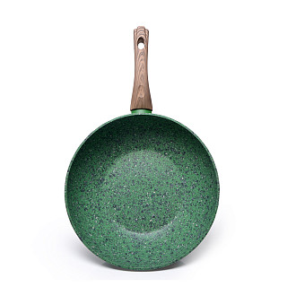 Wok MALACHITE 28x8 cm with induction bottom (aluminium with non-stick coating)