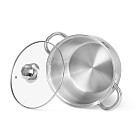 Stockpot PRIME 24x13.5 cm / 6.1 LTR with glass lid (stainless steel)
