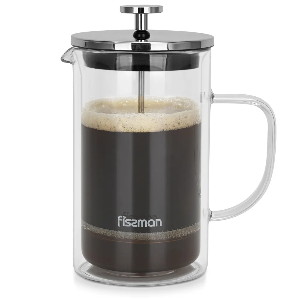 Buy double wall french press coffee maker cartado 600 ml borosilicate glass Online in EU Fissman.lv